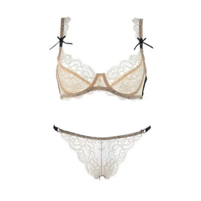 Модные женские бюстгальтеры с вышивкой комплект нижнего белья сексуальный