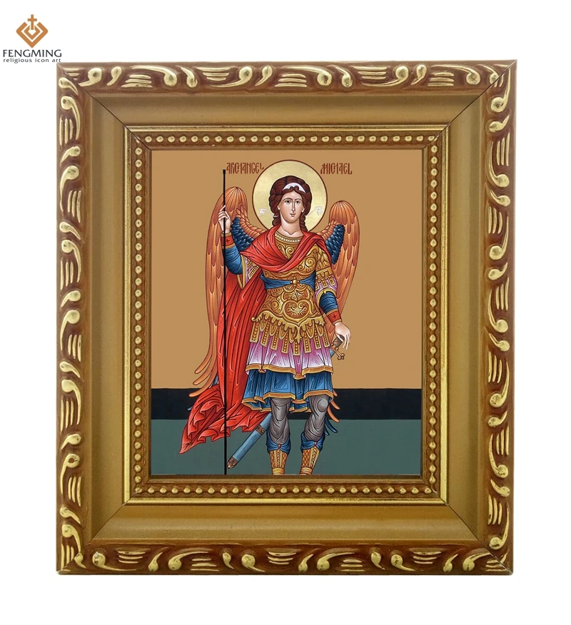 Высококачественные товары для православной церкви lcon of Archangel Michael деревянная
