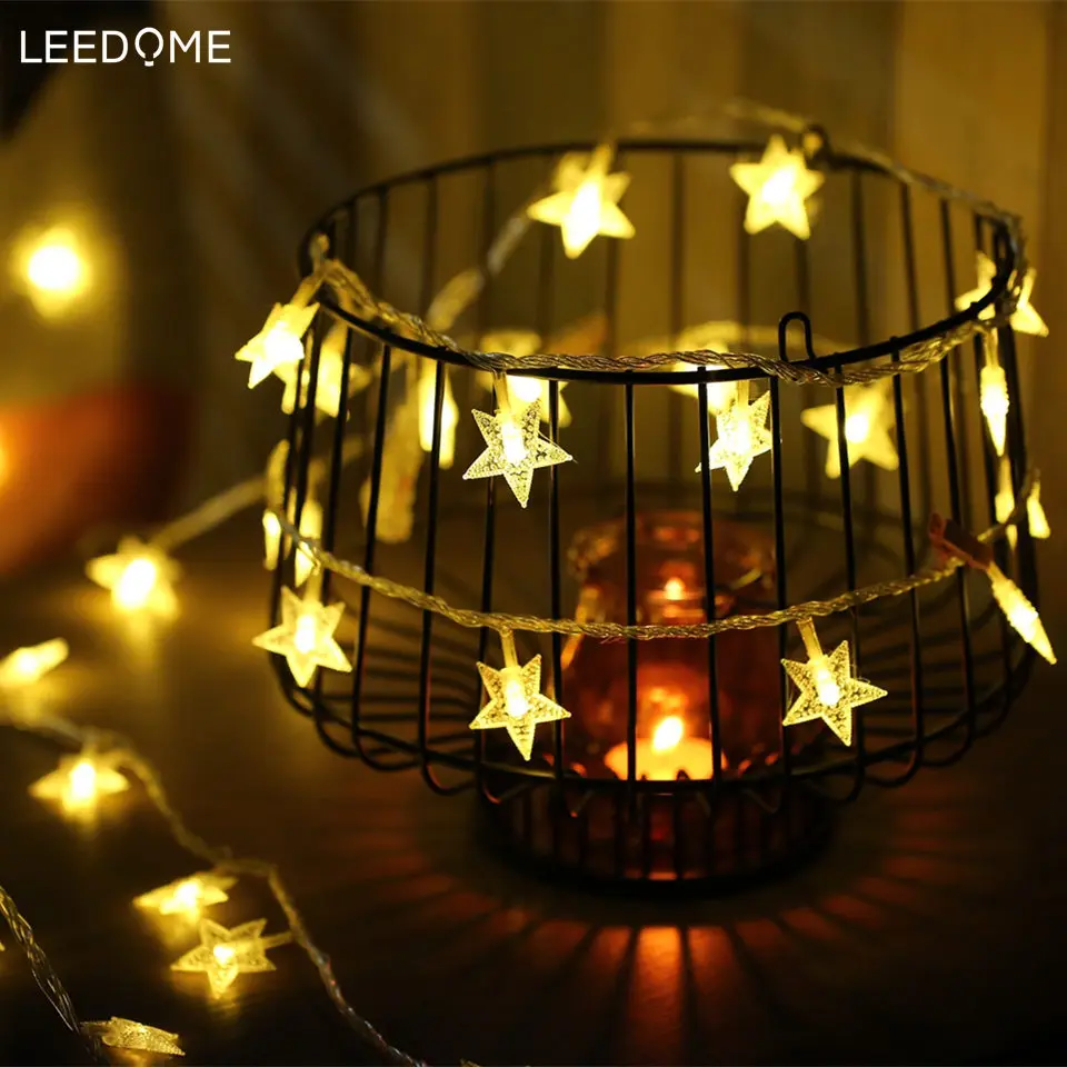 LEEDOME 10 м 100LED Star праздник строки свет AC110V 220 В США/ЕС Plug 8 мигающий режим Рождество