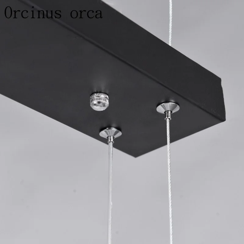 Beste Eenvoudige Moderne Led Restaurant Kroonluchter Rechthoekige Kantoor Kroonluchter Art Creatieve Studie Bar Restaurant Lampen