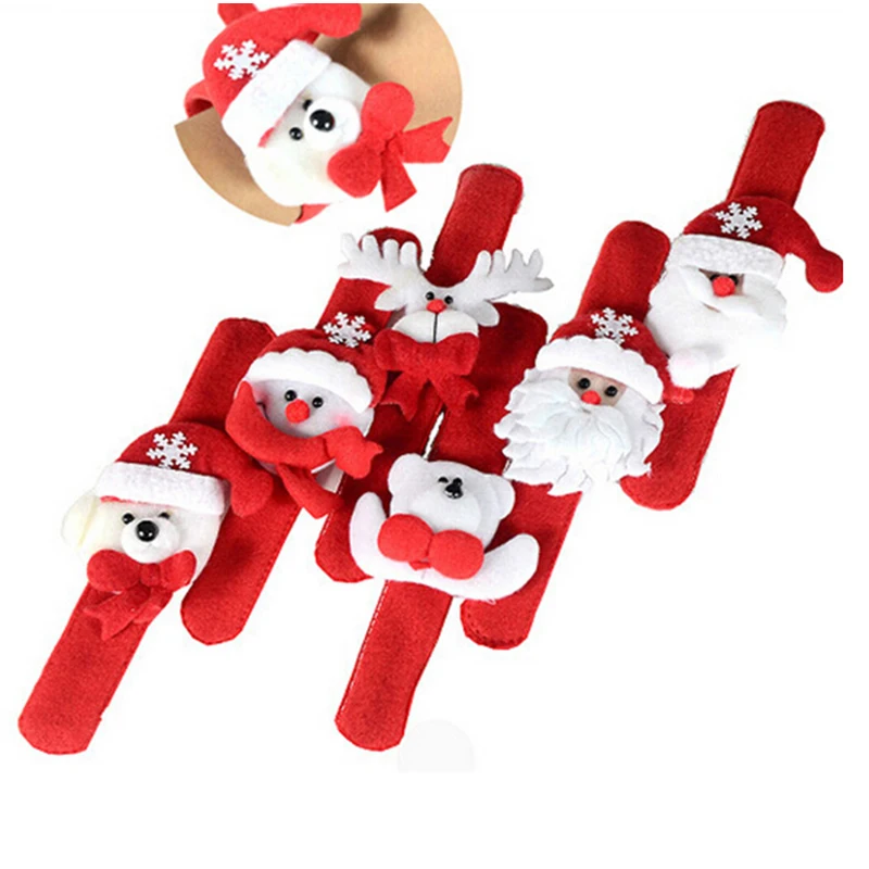 1PC Santa Claus Slap Circle Bracelet Xmas Gift New Year Party Toys christmas decorations for home Christmas Decoration | Дом и сад