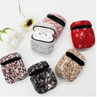 luxury diamond crystal case for apple airpods case accessories wireless bluetooth earphone protective cover bag shell girl case