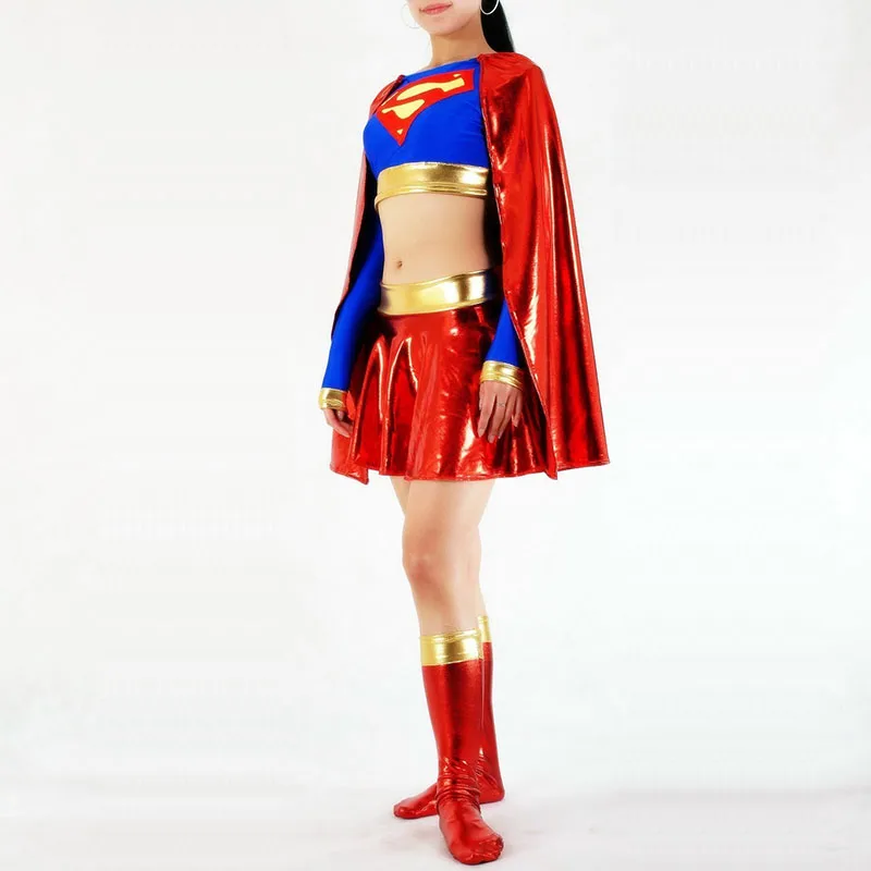 2017 костюм супергероя СУПЕРМЕНА для взрослых с длинными рукавами синего/красного