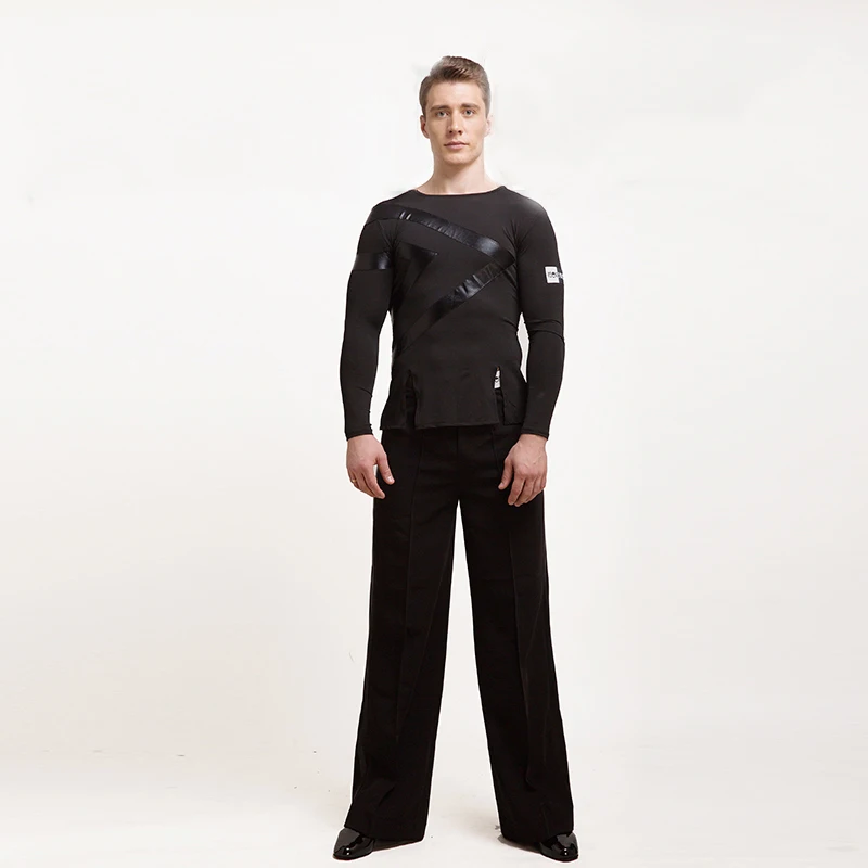 Рубашка мужская из спандекса для латиноамериканских танцев оригинальная