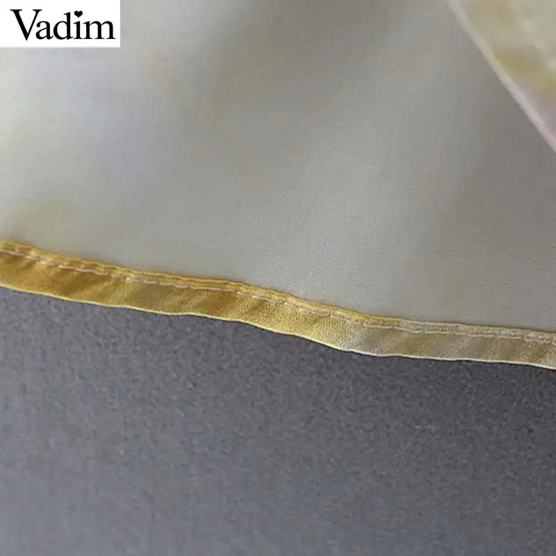 Vadim женское винтажное платье до середины икры с принтом сексуальное v-образным