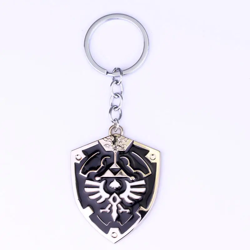 A silver Легенда о Зельде брелок Hylian Shield Sheikah slate подвеска брелок аниме брелок Коллекция брелок - Цвет: A silver