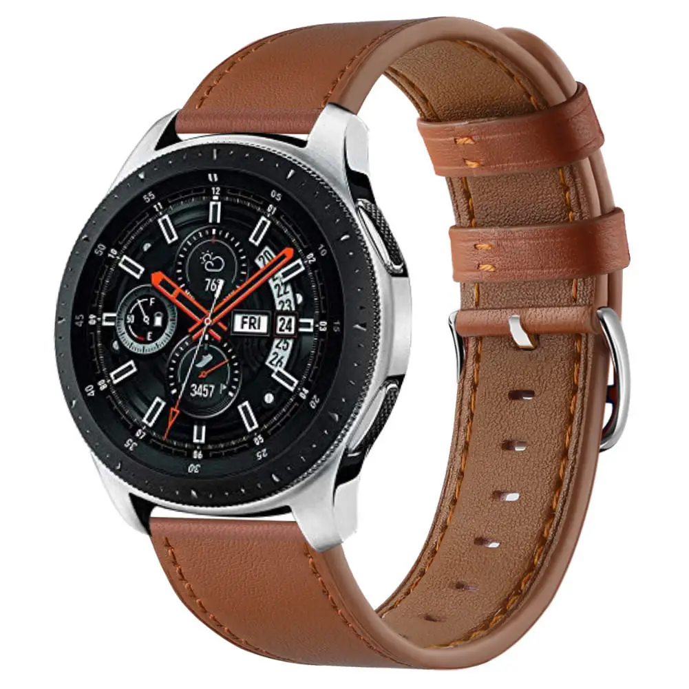8 22 мм кожаный ремешок для часов samsung Galaxy Watch 46 мм ремешок для gear S3 классические часы huawei ремешок из натуральной кожи 93002 - Цвет ремешка: 8