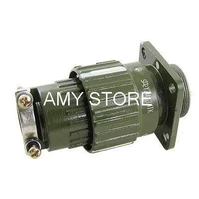 AC 500V 5A Male 14 Pins Circular Connector Army Green | Connectors