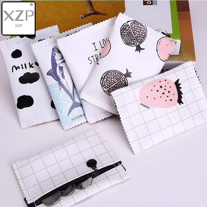 Кошелек для монет XZP из искусственной кожи на молнии|Кошельки монет| |