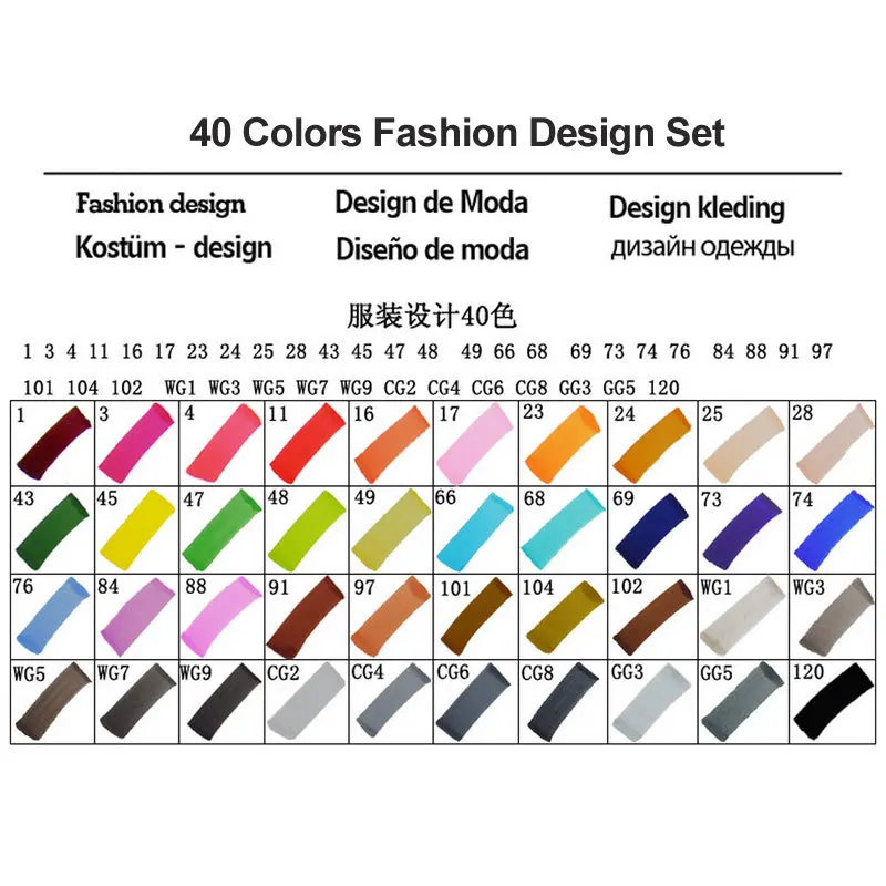 40 Costume Set T5 Touchfive, 30406080 цветов, двойная головка, художественные маркеры, ручка, маслянистая, алкогольная, эскиз, маркер, ручка, товары для рукоделия, для анимационного манга, рисование - Цвет: 40 Costume Set T5