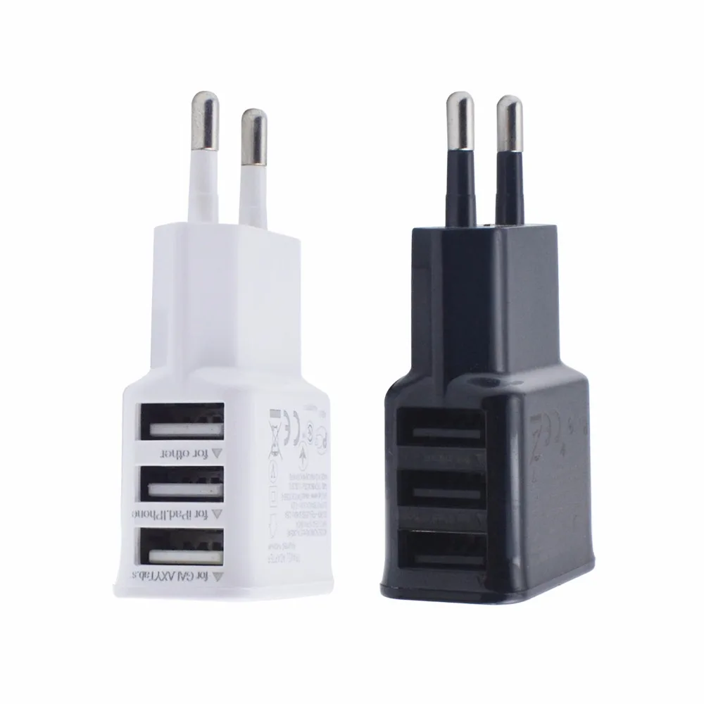 5 В 2A 3USB Порт Главная Путешествия Стены AC Зарядное Устройство Адаптер USB Для ЕС