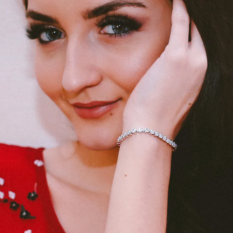 USTAR теннисные браслеты для женщин зеленый круглой огранки кубические кристаллы циркония браслеты с подвесками и браслеты femme Свадебные украшения подарок
