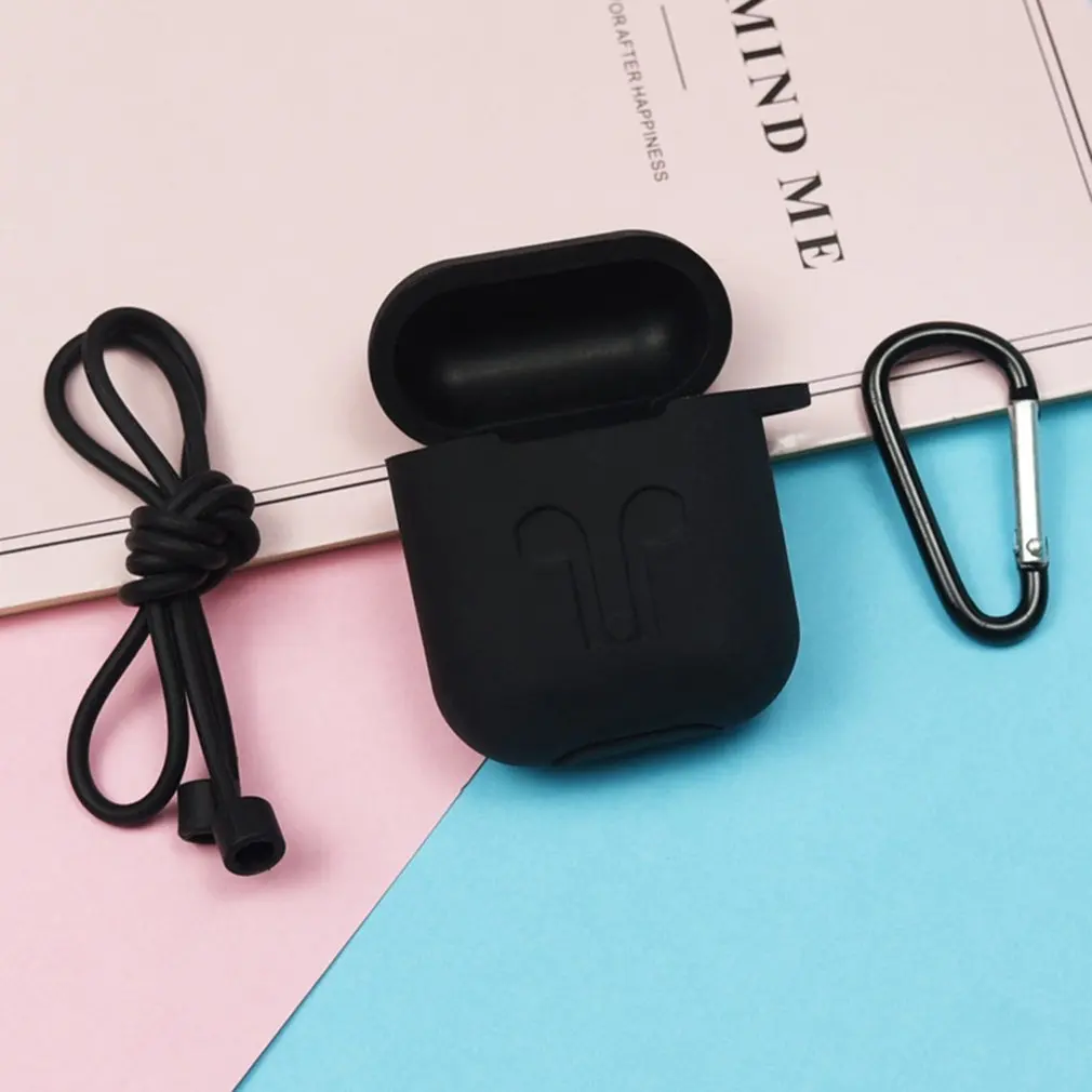 Силиконовый чехол для Airpods защитный чехол анти-потеря провода наушники ремешок держатель для Apple Air Pod беспроводная гарнитура аксессуары