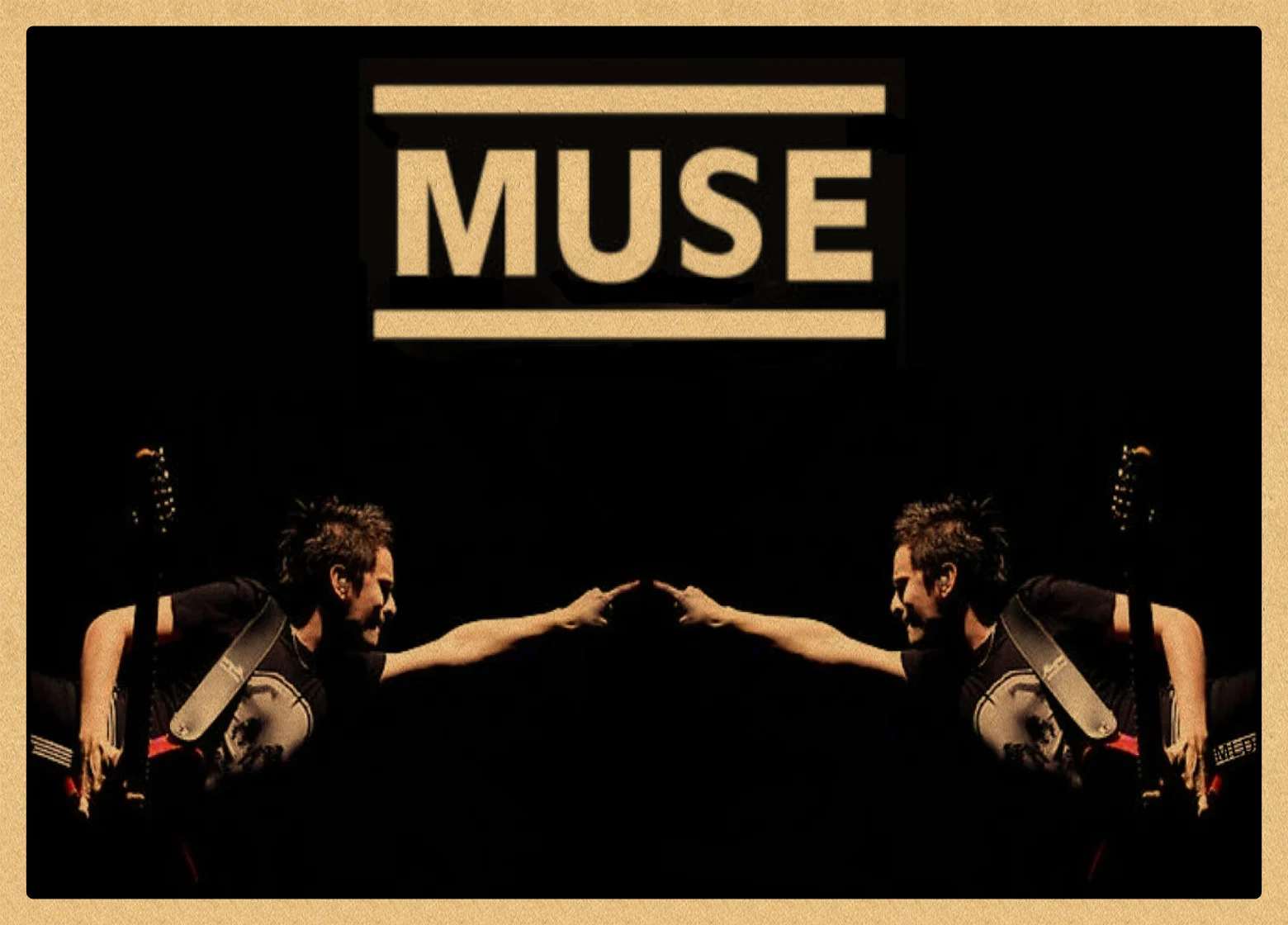 Muse poster.muse rock music vintage retro poster kraft paper decorative wall sticker