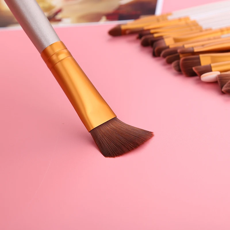 

12pcs Travel Makeup Brush Sets Pro Foundation Powders Eyeshadow Cosmetic Brushes Soft Synthetic Hair Makeup Brushes & Tool YA50