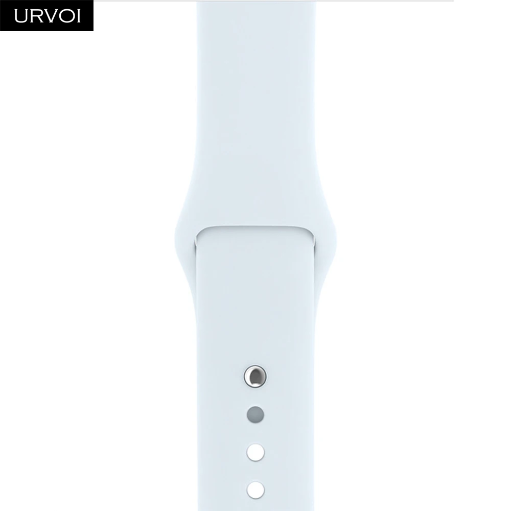 Sky blue Спортивный ремешок URVOI для Apple Watch series 5, 4, 3, 2, 1, силиконовый ремешок для iWatch, 44 м, с застежкой, цветная замена, новинка - Цвет ремешка: Sky blue