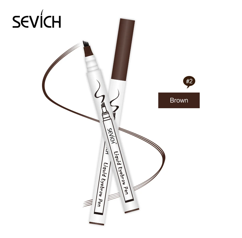 Eyebrow Pen-brown Стойкая ручка для бровей, натуральная тату-ручка, водостойкая, для увеличения бровей, жидкая, для бровей, 4 цвета, макияж, прочный карандаш для бровей - Цвет: Eyebrow Pen-brown