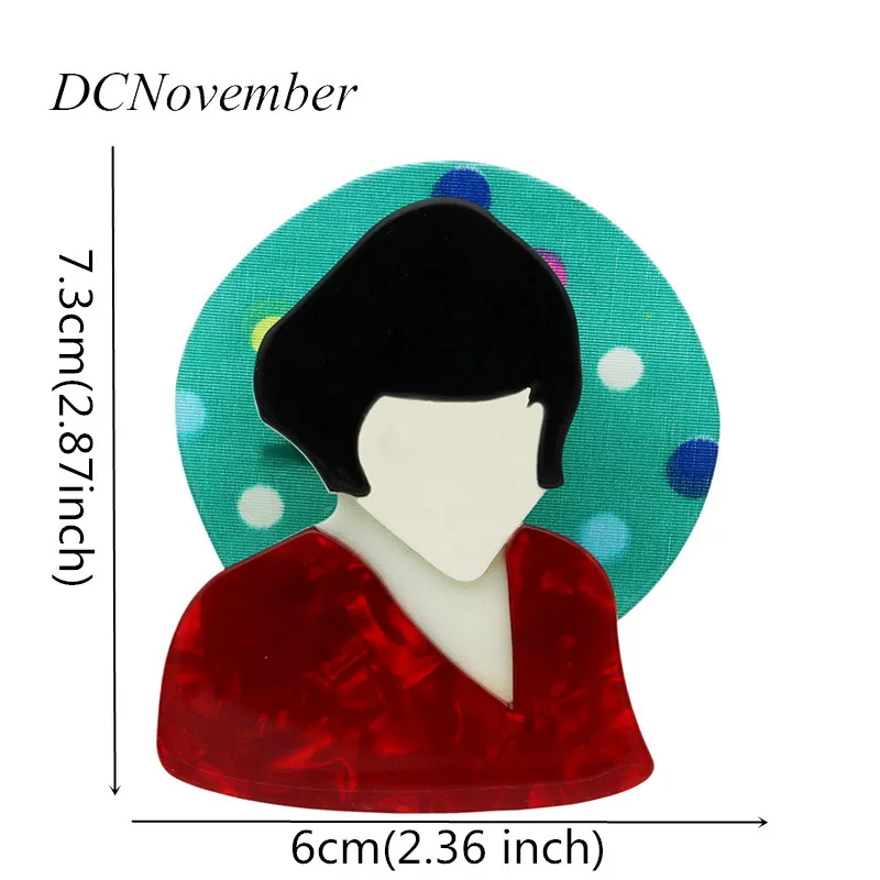 DCNovember Amelie броши акрил ангел гриль пленка брошь булавка экологичный ацетат