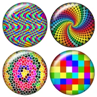rotating colorful pattern 10pcs mixed 12mm16mm18mm25mm round photo glass cabochon demo flat back making findings zb0419