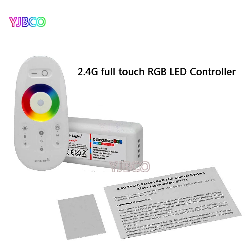 FUT025 DC12-24V 2 4G беспроводной сенсорный экран led RGB контроллер 18A RF пульт