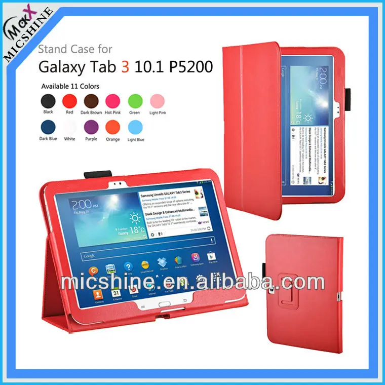 Gligle Stand leather case for Samsung Galaxy Tab 3 10.1 P5200/P5210 3G and wifi Edition cover 100pcs/lot | Компьютеры и офис