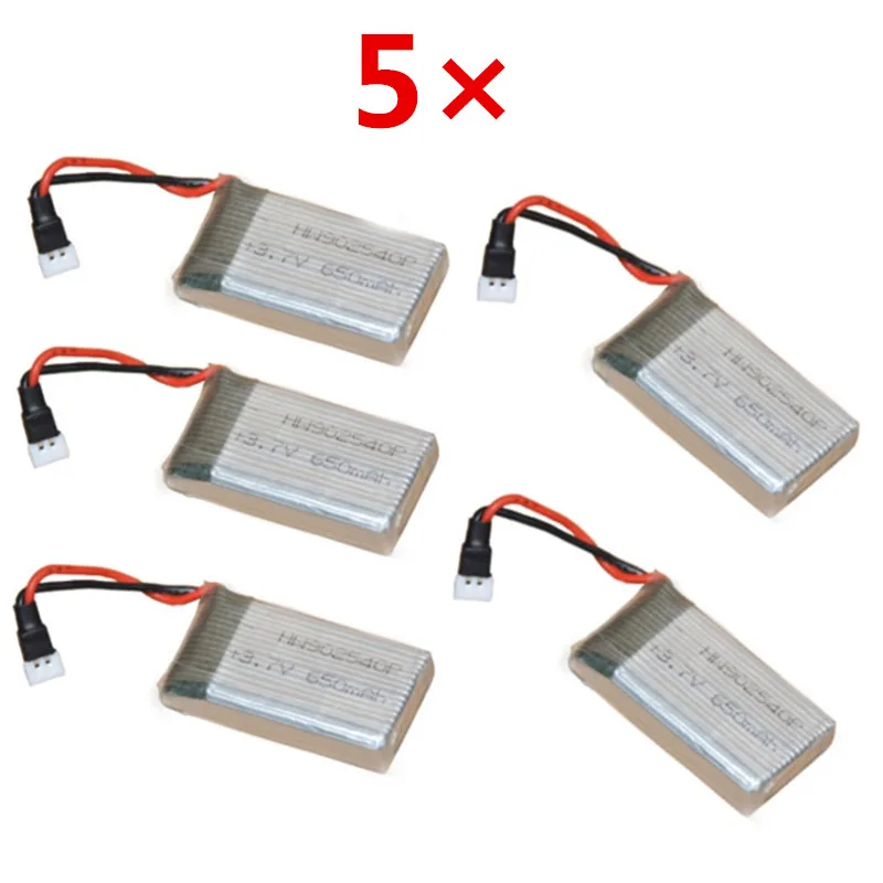 Бесплатная доставка 5 шт. 3.7 В 650 мАч li po батареи syma x5 x5c 1 x5sc rc quadcopter запасной части usb