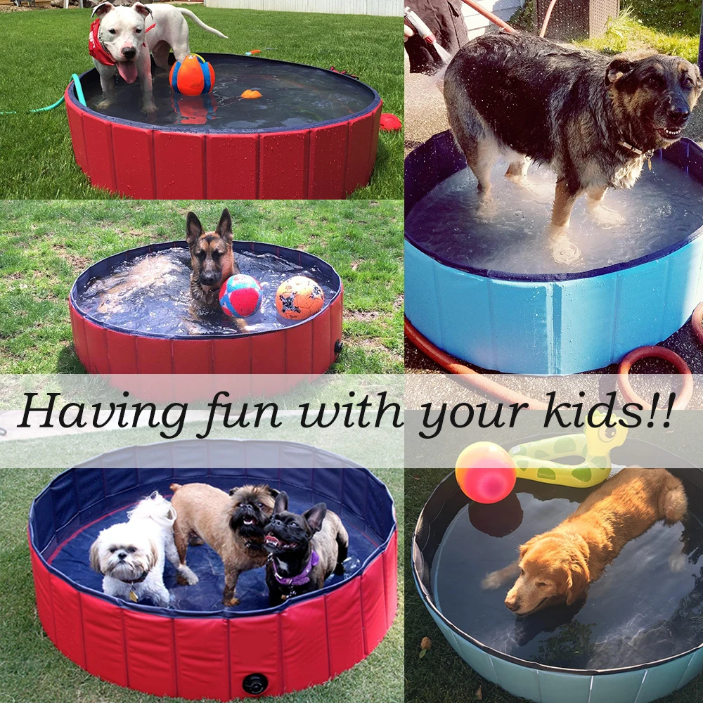 Складной бассейн для домашних животных плавающая собака ванна купания большой