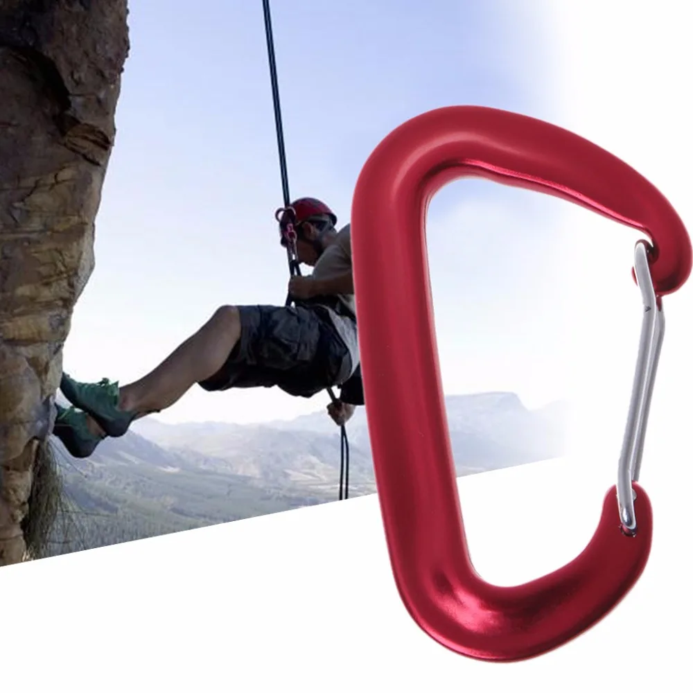 

Aviation Aluminum 12KN Carabiner D Shaped Hammock Safety Balance Buckle Clasp