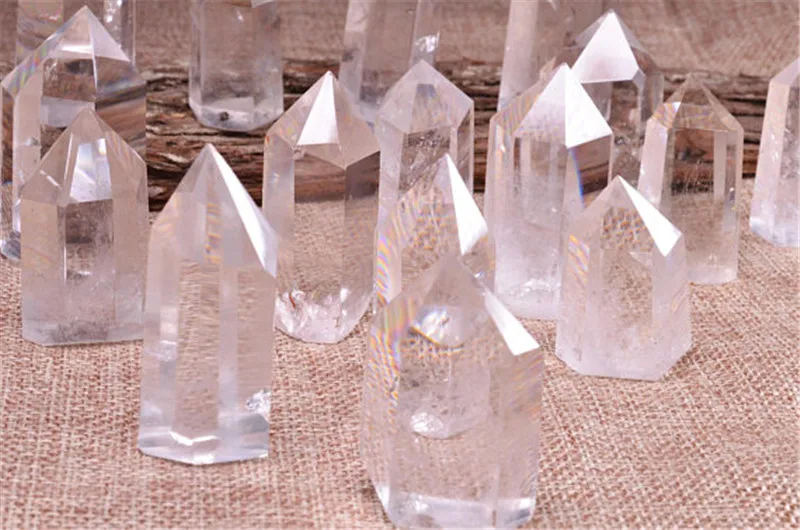 1 шт. love stone 100% натуральный прозрачный кварцевый кристалл драгоценный камень reiki