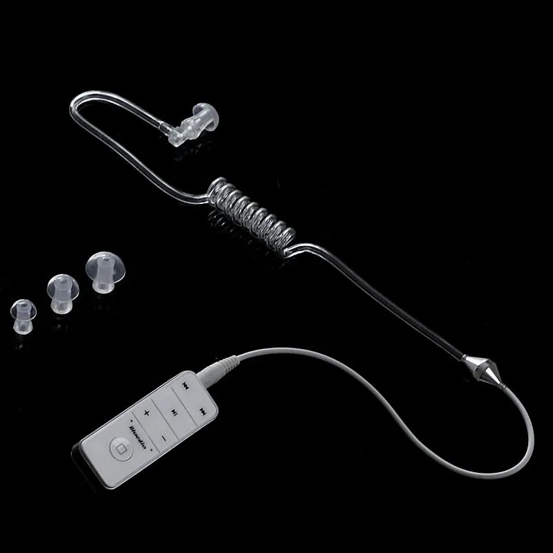 Bluetooth Headset Vacuum Transparent Spiral Anti-radiation headset Earphone Single Side Headphones