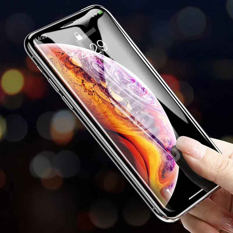Защитное стекло закаленное 9D для iPhone XS MAX XR X 6 6S 7 8 Plus 11 Pro Max 2021 | Мобильные телефоны