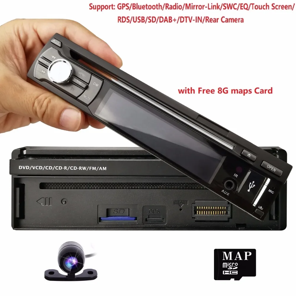 1din 7''radio dvd плеер автомобиля gps навигационная лента рекордер авто радио