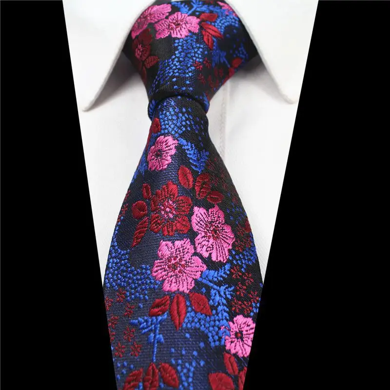 

2018 Jaquard Mens Floral Necktie Party Necktie Mens Gravatas Corbatas Student 7cm Wide Casual Printed Neck Ties For Men Krawatte