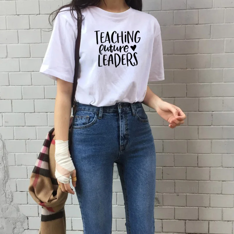 Женская хлопковая футболка с коротким рукавом и круглым вырезом черная белая