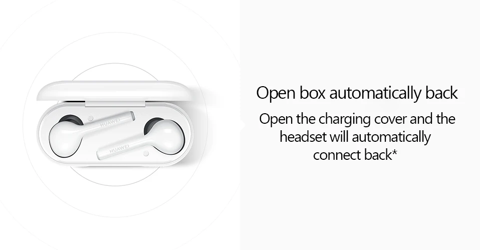 HUAWEI FreeBuds Lite Беспроводной Bluetooth наушники-вкладыши дважды щелкните стерео эффект Разделение каналов с зарядным устройством