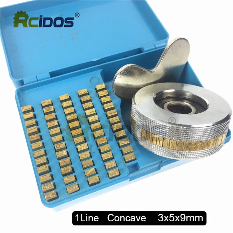 RCIDOS выпуклый/вогнутых 3x5x9 мм латунные буквы комплект для FR 900/FR 770 непрерывной