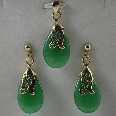 Бесплатная доставка&gt @&gt Оптовая Быстрая Красивый зеленый нефрит 18K подвеска GP