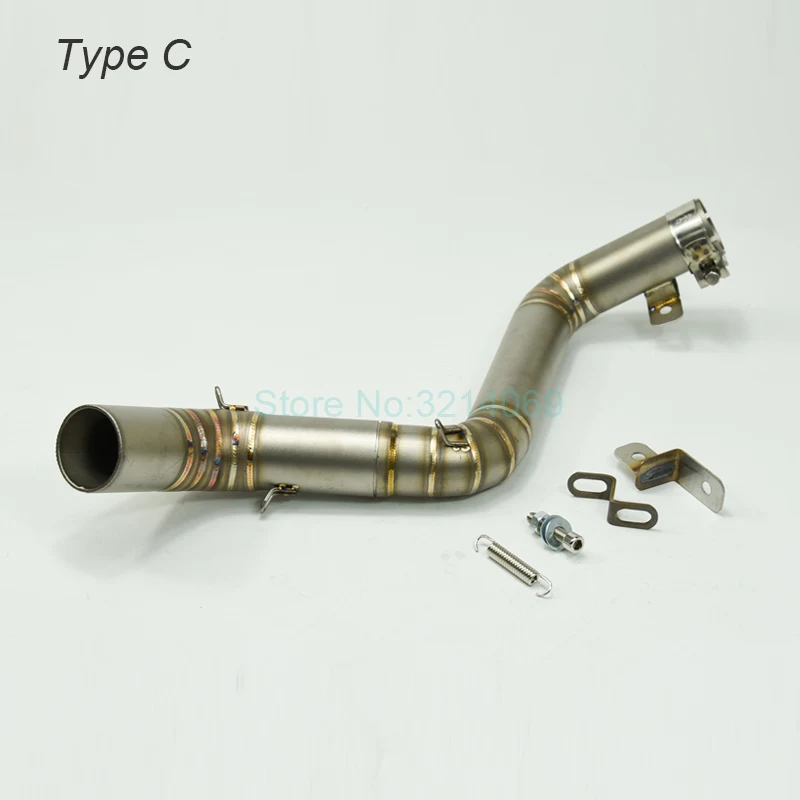 Duke200 Exhaust C 2011- KTM Duke 125 Duke 200 Duke 390 мотоцикл Akrapovic выхлопная система из нержавеющей стали Mid Link труба универсальная 51 мм Escape - Цвет: Duke200 Exhaust C