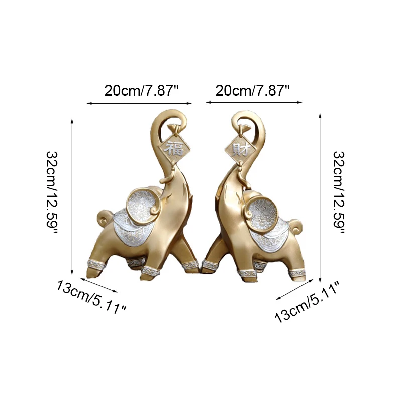 1 Набор креативные Счастливые слоны фэн шуй полимерные миниатюры Милая статуэтка