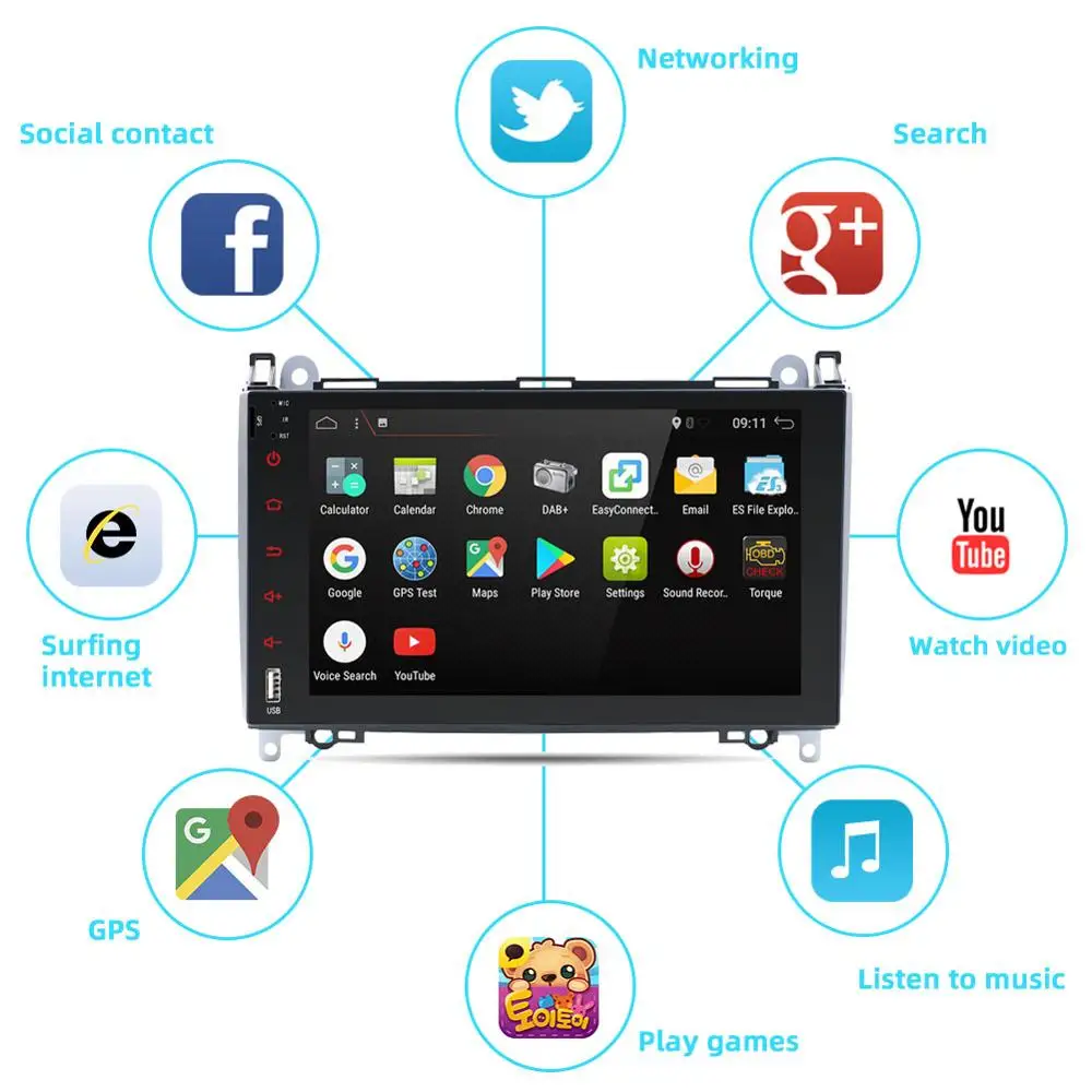 Автомагнитола на Android 10 0 мультимедийный проигрыватель для Mercedes Benz W906 Sprinter Volkswagen