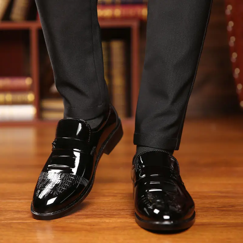 Мужские кожаные туфли ACEBUY2 деловая Классическая Молодежная повседневная обувь