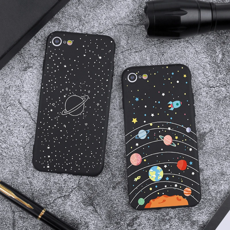 Utra Thin Planet Cases For iPhone XR 5S 6S Plus 7 6 SE Cover Matte Silicone 8 X Xs Max Luxury Back |