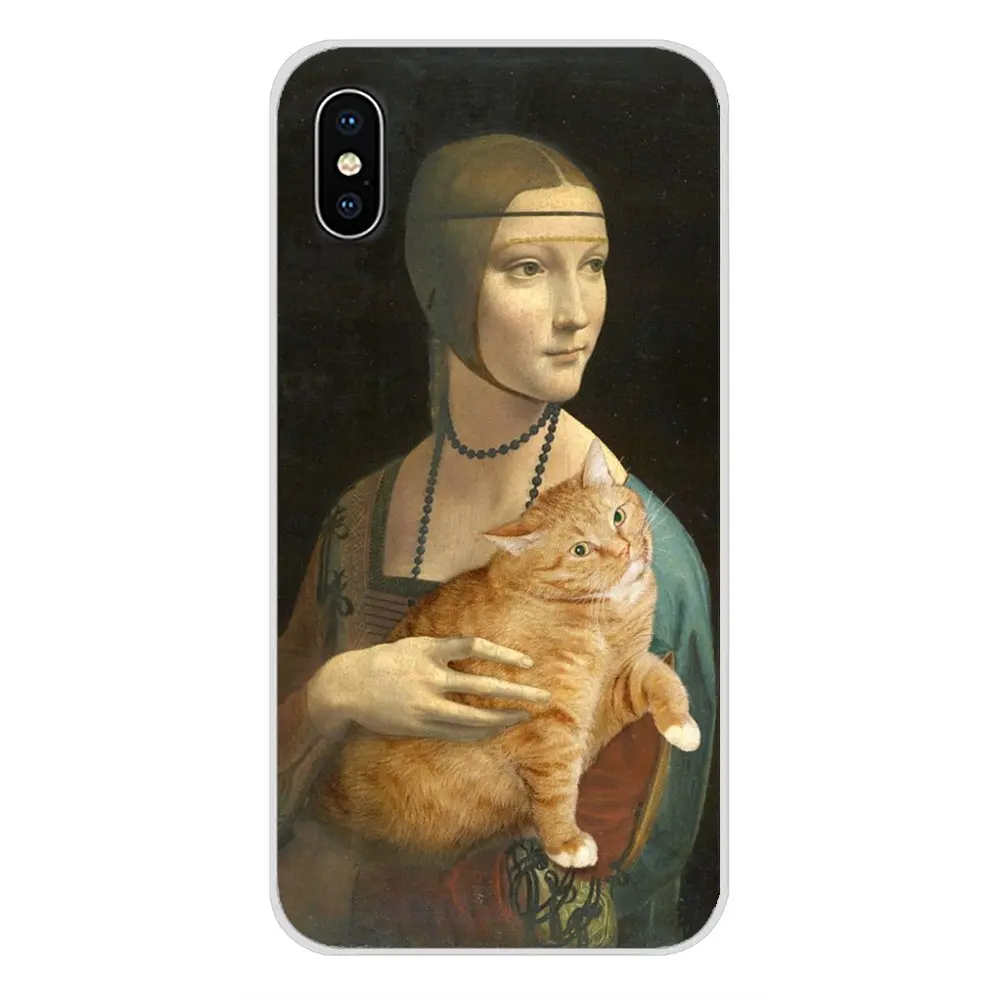 images 2 Прозрачный мягкий чехол Обложка да Винчи Мона Лиза ПЭТ кошка Art для samsung Galaxy A5 A6S A7 A8 A9S звезда J4 J6 J7 J8 Prime Plus - Цвет: images 2