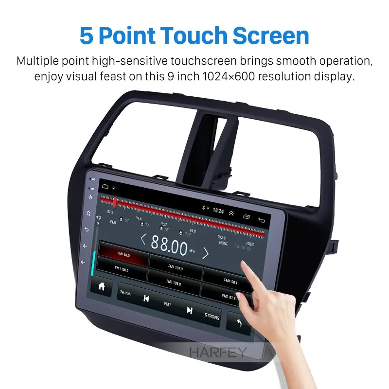 Автомобильный мультимедийный плеер Harfey 2 din GPS Bluetooth поддержка OBD2 DVR 3G Wi Fi SWC для Suzuki