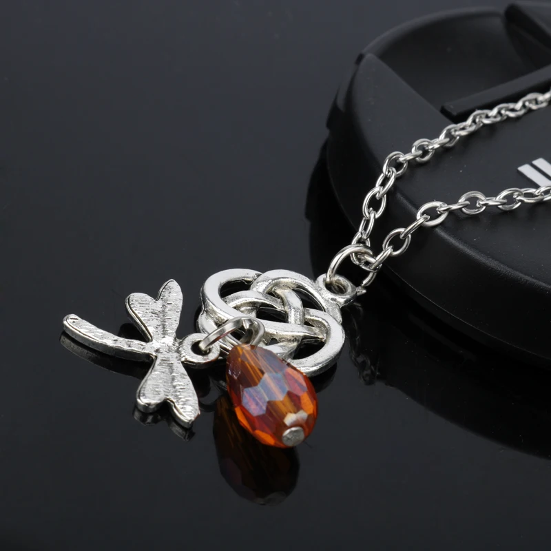 Модные ювелирные изделия из фильма ожерелье Outlander со стрекозой кулон с вырезами и
