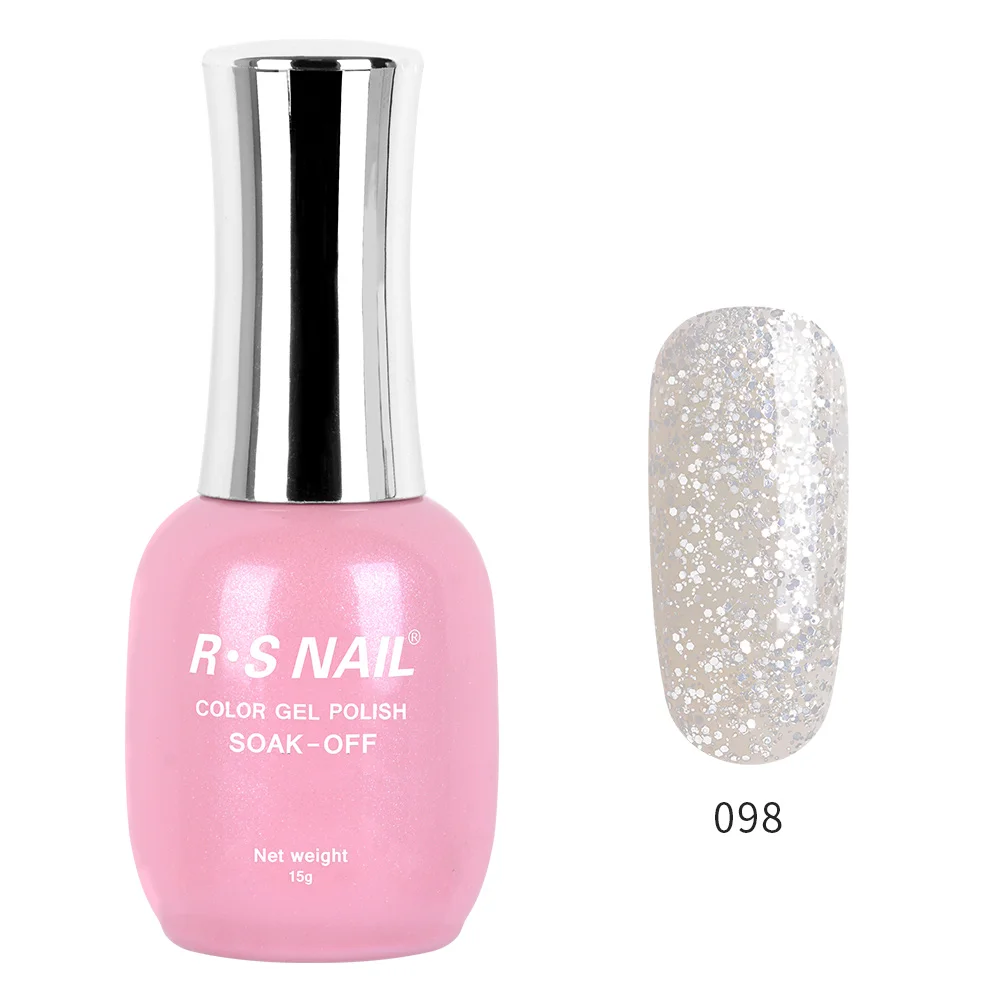 RS NAIL Новая серия Гель-лак для ногтей УФ светодиодный Гель-лак 120 цветов Гель-лак профессиональный маникюрный набор гель-лаков 15 мл - Цвет: 098