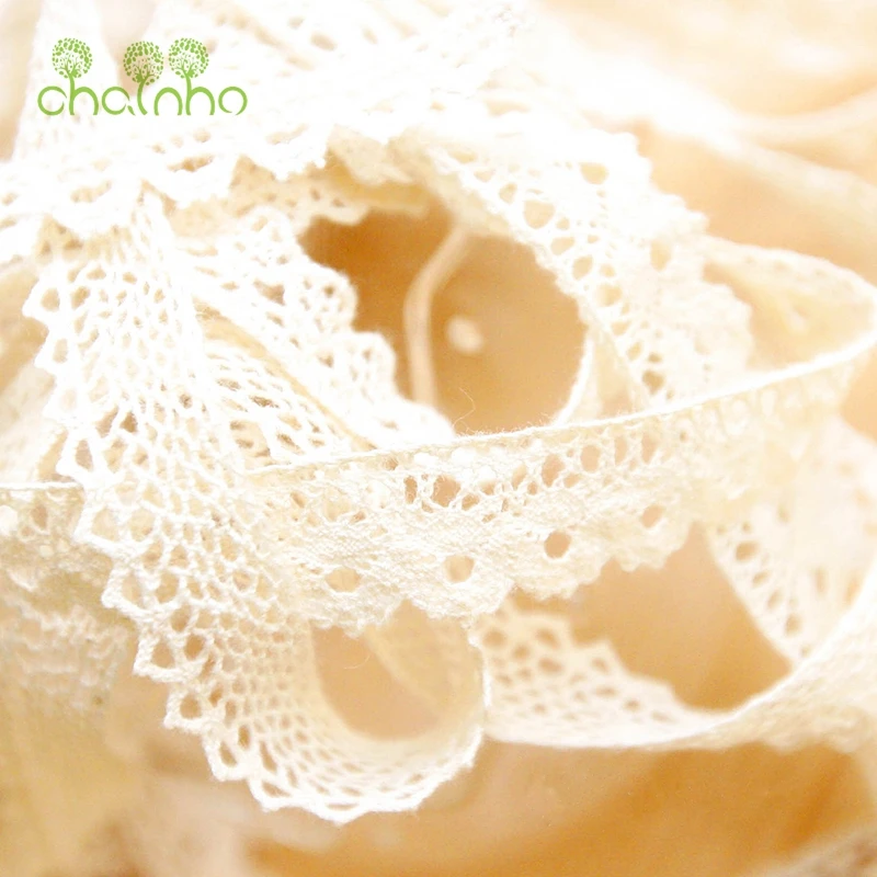

Knitted Cotton Lace Ribbon Beige Color,5 Yard/Piece,DIY Handmade,Wedding Party/Craft & Gift Packing/Child Dress/Decoration HB003