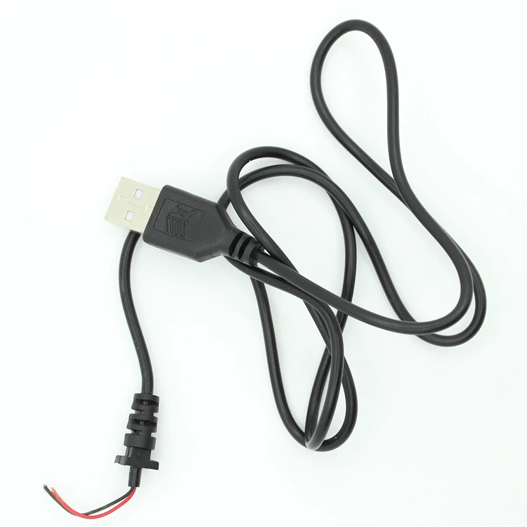 Хорошее качество DIY два ядра USB2.0 кабель питания один мужской головной для зарядки