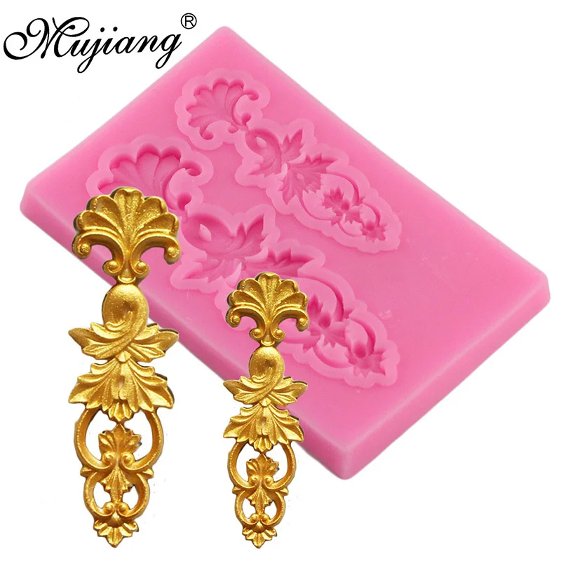 3D рулоны в стиле барокко силиконовая форма рельефные инструменты для украшения