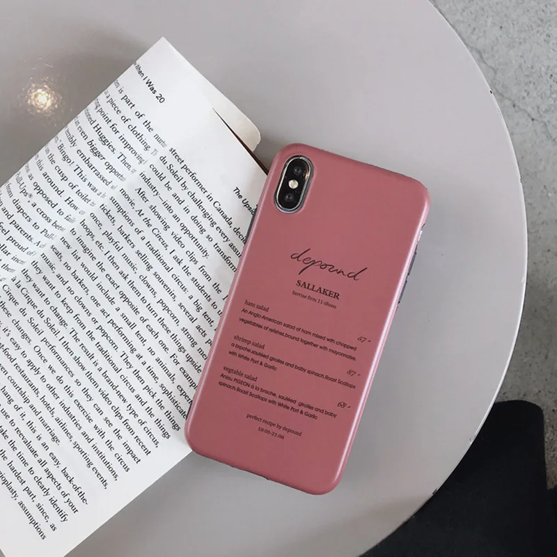 Модный чехол для телефона с надписью iPhone XS Max XR X iphone 6 6s 7 8 plus задняя крышка в стиле